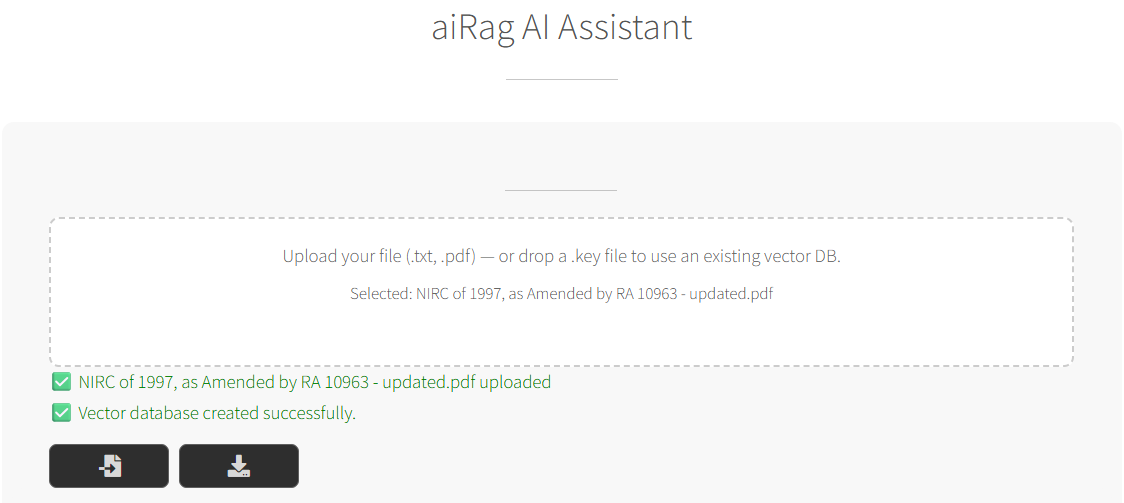 Access aiRag at sibool.com/build/airag